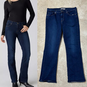 Levi's Classic Bootcut Blue Jeans Women’s Size 12 Dark Wash Zipper Fly Mid Rise